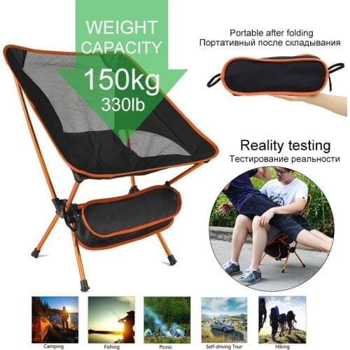 Travel Ultralight Folding Chair Outdoor Camping Chair Portable Beach Hiking Picnic Seat Fishing Tools Chair