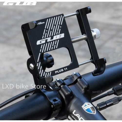 GUB Plus 11 Aluminum Phone Holder Bicycle Universal Phone Stand MTB Road Bike Adjustable Angle Handlebar Clip Support For 4-7.5"
