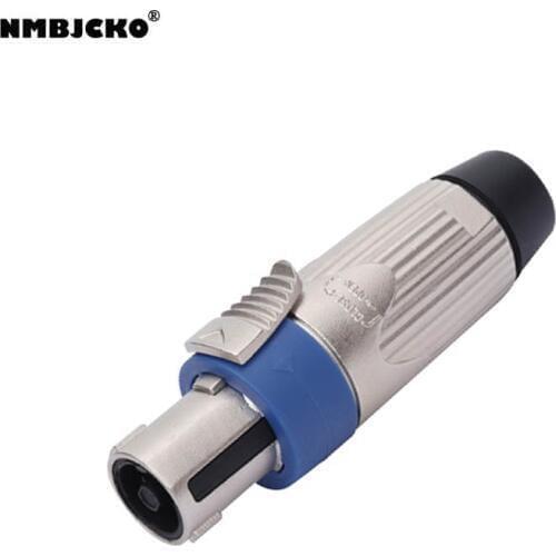 High quality 50pcs/lot Cable connector Speakon Silver 4P NLT4MX Connector/Plug