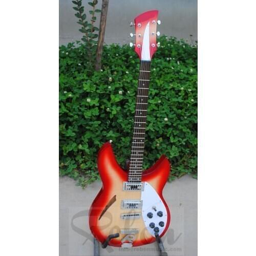 Weifang Rebon 6 string Ricken electric guitar in cherry sunburst colour