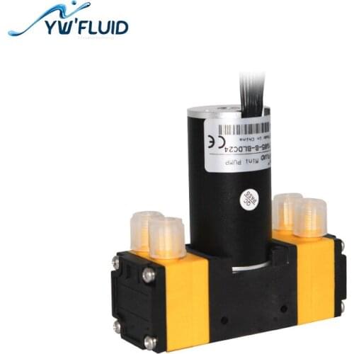 YWfluid 12V/24v mini brushless motor diaphragm pump dual head diaphragm pump YW05-B-BLDC