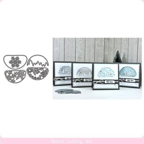 Winter landscape frame Metal Cutting Dies for DIY Scrapbooking Photo Album Decorative Embossing Paper Card Crafts Die Cut 2019