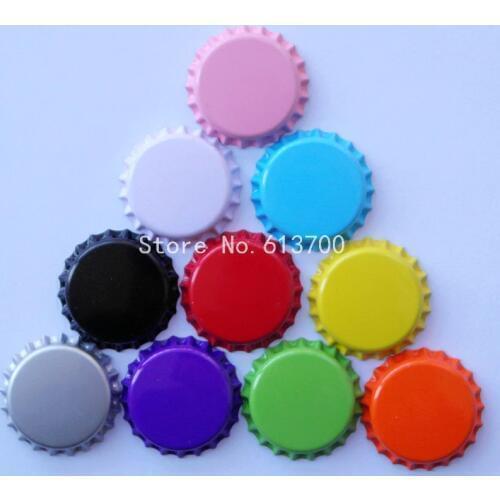 1000 pcs New Linerless Both Side Colored Crown Bottle Caps Crowns bottlecaps, craft bottlecaps blank for jewelry Accessories