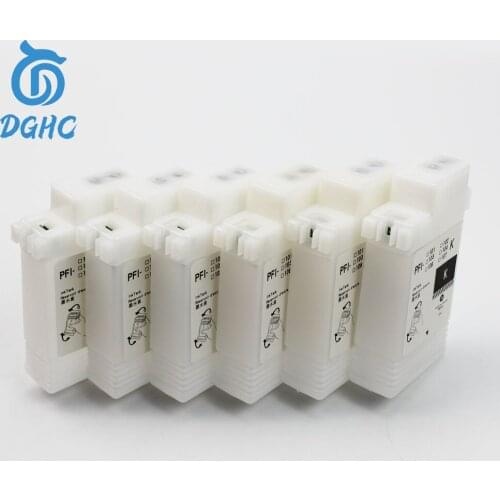 130ML/PC 6pcs/lot Empty Refillable Ink Cartridge For Canon IPF650 IPF655 IPF750 IPF755 IPF760 IPF765 Printer Without Chip