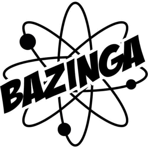 16.2cm*16cm Bazinga Science Atom Creative Vinyl Stickers Fashion Car Styling Black/Silver S3-4601