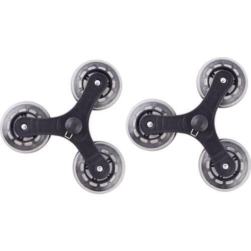 2Pcs/Set Black Shopping Cart Trolley Caster Luggage Suitcase Roller Replacement Wheel Pulley Sliding Roller Wheel Accessories