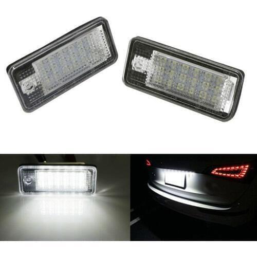 2pcs Direct Fit Error Free Led License Plate Light White Lamp Fit For Audi A3/s3/a4/s4/a6/a8/q7 (fits: Audi) 12V