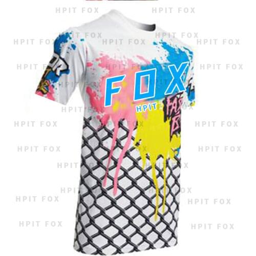 2021 Hpit Fox Motorcycle Mountain Bike Team Downhill Jersey MTB Offroad MX Bicycle Locomotive Shirt Cross Country Mountain Bike