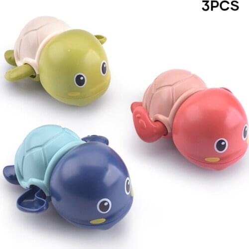 3pcs Cute Swimming Turtle Bath Toys for Toddlers & Kids Wind up Animal Shape Pool Toy for Girl Boy JS22