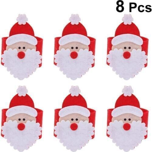 Christmas Napkin Ring Decorative Santa Claus Fashion Creative Buckle Holder For Christmas Table Decoration Party Dinner