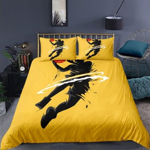 Basketball Layup Dunk Bedding Set Fashoin 3D Print Comforter Luxury Queen King Single Duvet Cover Set Home Textile Decor Modern