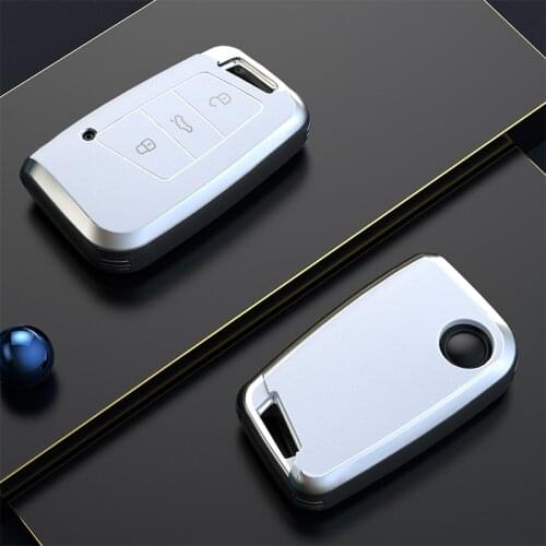 Soft TPU Car Remote Key Case Cover For Volkswagen VW Magotan Passat B8 Golf For Skoda Superb A7 Accessories Holder Shell Fob