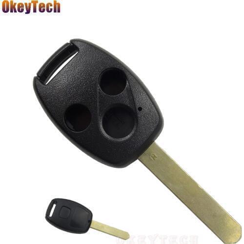 OkeyTech 3 Button Car Remote Key Shell Fob For HONDA Accord Civic CRV Pilot Fit 2007 2008 2009 2010 2011 2012 2013 Key Cover Fob