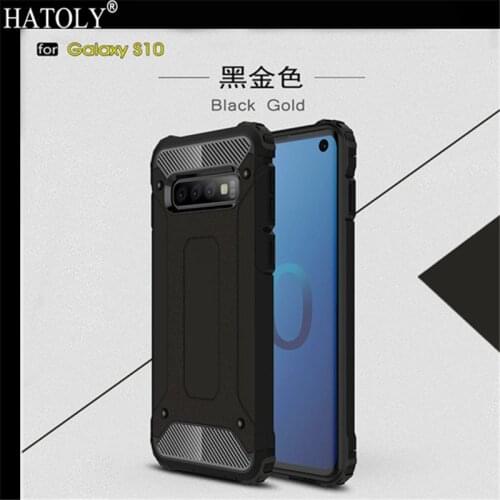 For Samsung Galaxy S10 Case Anti-knock Rugged Armor Hard Cover For Samsung S10 Silicone Phone Bumper Case For Samsung Galaxy S10