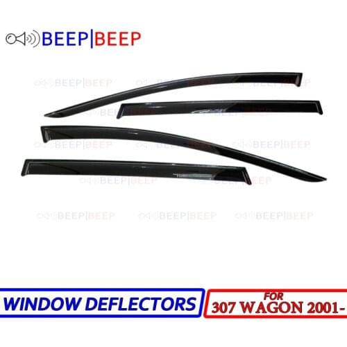 For Peugeot 307 Wagon 2001- car window deflectors sun guard rain wind vent visor cover car styling accessories