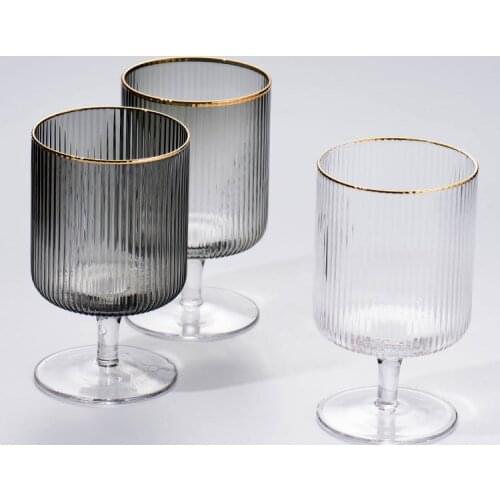 Kitchenware and Tableware Supplies Gold-studded Glass Goblet Dessert Cup Verre Cocktail Drinking Juice Cup Glass Cup Coffee Mug