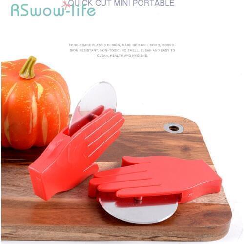 Kitchen Gadgets Stainless Steel Pizza Cutter Baking Utensils Plastic Pizza Cutter For Kitchen Pizza Supplies