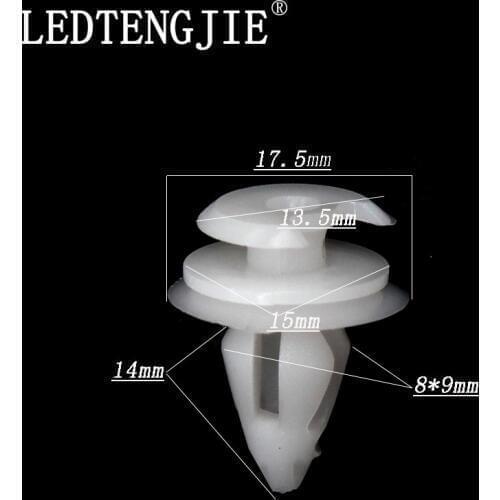 LEDTENGJIE Car Fastener Clip 100 YT-1568 Car Door Panel Decorative Panel Clip Retainer for Peugeot Auto Fasteners