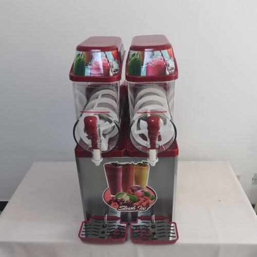 Commercial Slush Machine Double Tank Ice Cream Snow Melting Machine Smoothie Maker