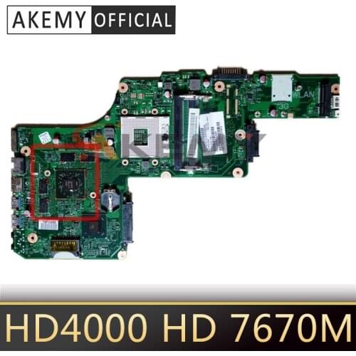 Akemy Mainboard For Toshiba Satellite L855 L850 Laptop Motherboard V000275440 DK10FG-6050A2509901-MB-A02 HD4000 HD 7670M DDR3