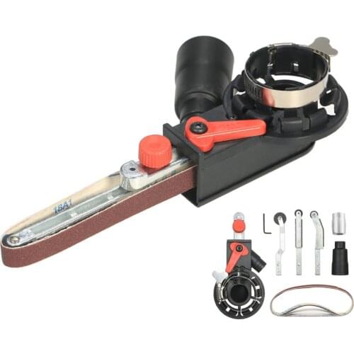 Multifunction Mini DIY Sander Sanding Belt Adapter Bandfile Belt Sander for 100mm 4" Electric Angle Grinder