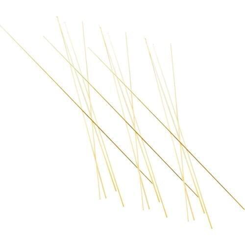 Set Of 15, Solid Round Metal Brass Rods Bar Stock Lot For DIY 12"