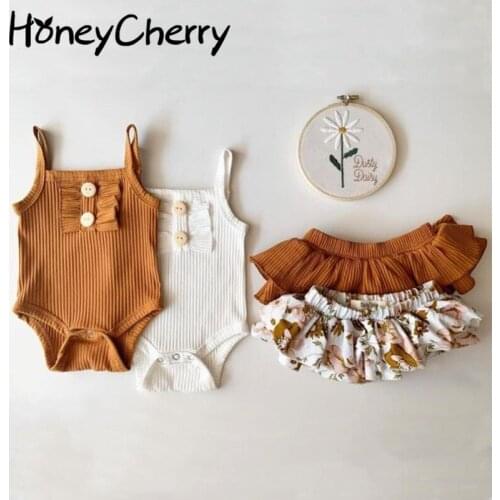 New baby clothes set girls summer romper skirt suit baby girl clothes set clothes for toddler girls