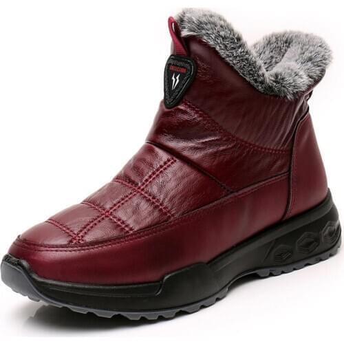 New Hot Winter Women Warm Rabbit Hair Snow Boots Wanterproof Platform Casual Ankle Booties Woman Lightweight Sports Plush Shoes