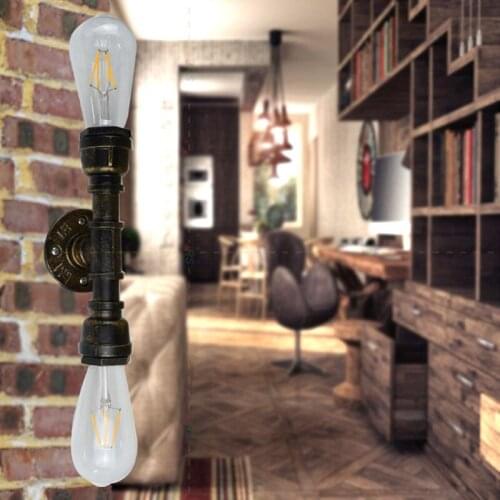 Newly Creative American Village Loft Industrial Edison Style Vintage Wall Light Lamp Retro Water Pipe Lamp Wall Sconce