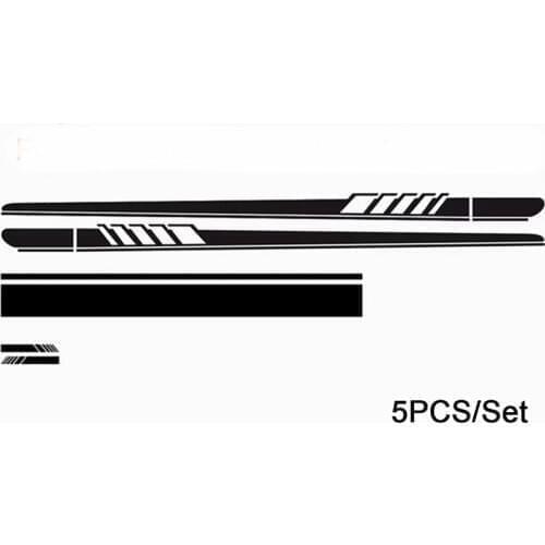 Car Body Stripe Sticker Car Rearview Mirror Side Body Hood Side Stripe Stickers Car Stickers Stripe Auto 5PCS/Set