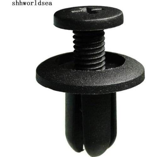 Shhworldsea Free shipping 100pcs Nylon Black Push-Typer Retainer Fastener Clip For Japanese Car