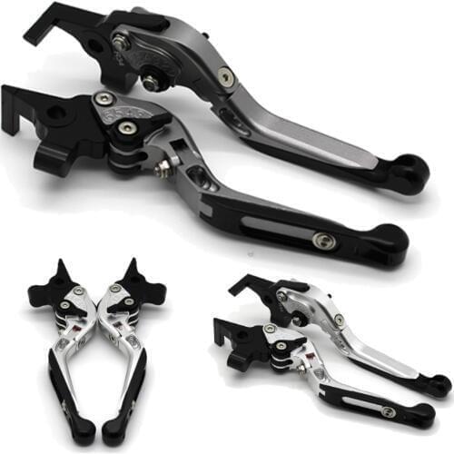 With logo Motorcycle Frame Ornamental Foldable Brake Handle Extendable Clutch Lever For DUCATI 796 MONSTER 696 MONSTER
