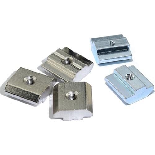 100pcs 50ps 20ps M3 M4 M5 M6 M8 T Block Square nuts T-Track Sliding Hammer Nut for Fastener Aluminum Profile 2020 3030 4040 4545