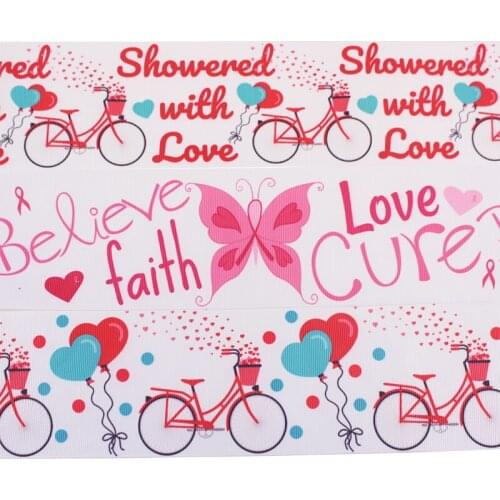 T.R RIBBON cute foxes and love birds printed grosgrain ribbon Valentines Day ribbon for ribbon bows