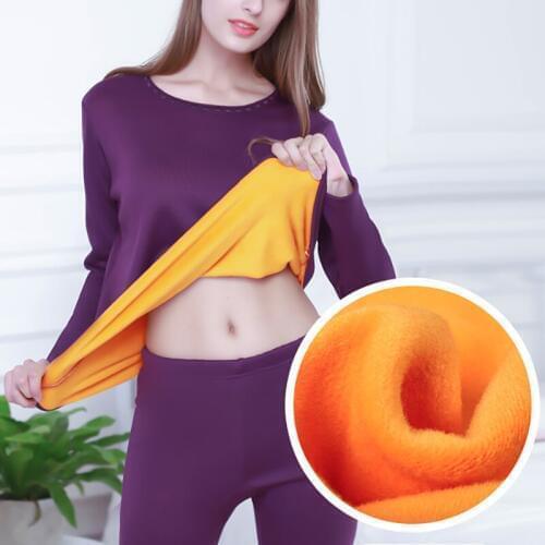 Thermal Underwear Men Winter Women Long Johns Sets Fleece Keep Warm Plus Size Tops + Pants Clothes