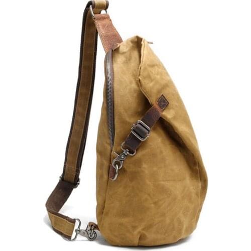 New Style Waterproof Batik Fabric Backpack Retro Chest Pack Men Single-shoulder Canvas Bag Casual Dumplings Type Backpack