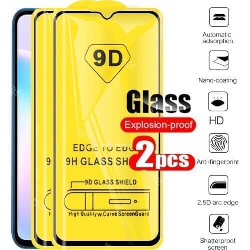 2pcs 9D Full Gule Protective Glass Redmi 9A Glass For Xiaomi Redmi 9A 9 A A9 Redmi9A Screen Protector Film Xiomi Xaomi 6.53inch