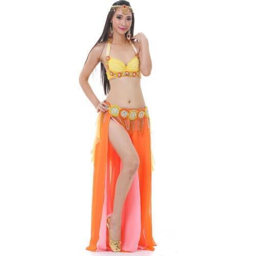 Women Belly Dance Clothing Bollywood Costumes Indian Dress Bellydance Dress Women Stage Performance Dancing Costume 3PCS/Sets