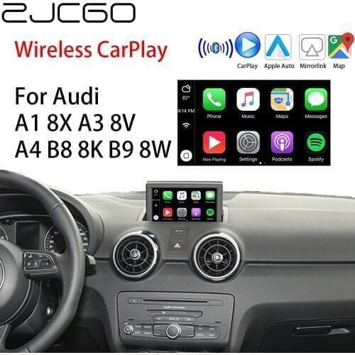 ZJCGO Wireless Apple CarPlay Android Auto interface adapter BOX For Audi A1 8X A3 8V A4 B8 8K B9 8W MMI 2G 3G MIB System