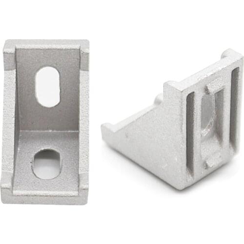 10 20pcs 2430 2525 Series Silver Corner Piece Corner Angle L Brackets Connector Fasten Connector 25S Aluminum Profile