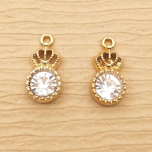 10pcs 10x20mm crown charms for jewelry making earring pendant necklace and bracelet charms diy finding