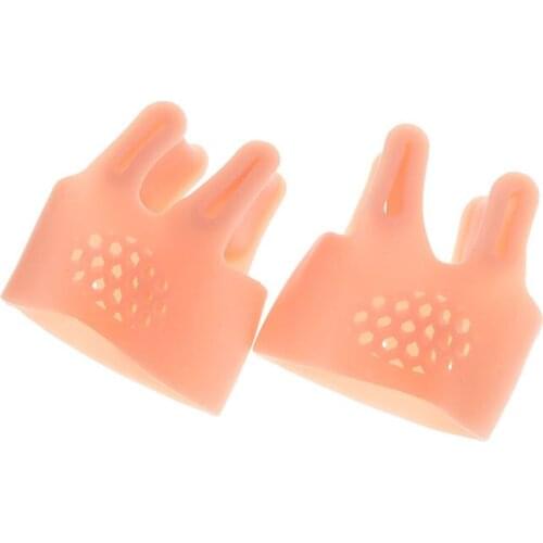2020 Silicone Sub Toe Thumb Corrector Silicone Gel Foot Corrector Toe Separator Thumb Valgus Protector Feet Care 1 Pair