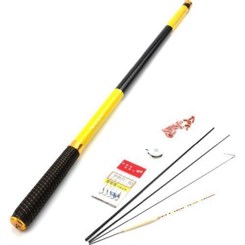 Promotion! 3.6m 4.5m 5.4m 6.3m 7.2m Ultra Light Feeder Carp Fishing Pole Fishing Tackle Carbon Fiber Stream Hand Fishing Rod