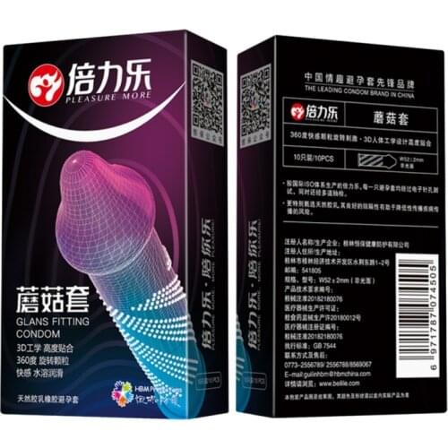 BEILILE 360 Degree Ridded Penis Sleeve Cock Sleeve Product for Adults G-Spot Condom for Big Glans Spike Condoms sex toys for Men