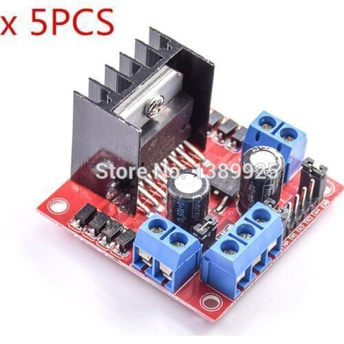 Free Shipping 5PCS/LOT Special promotions L298N motor driver board module stepper motor smart car robot