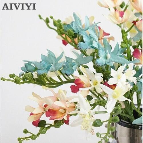 Foreign trade excellent products Simulation small orchid High-grade European flores artificiales wedding party Christmas Home de