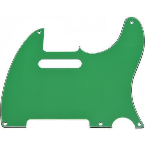 KAISH 5 Hole Tele Style Guitar Pickguard Green(Yellow Purple Blue Orange Pink Red)Fits for TeLe Guitar