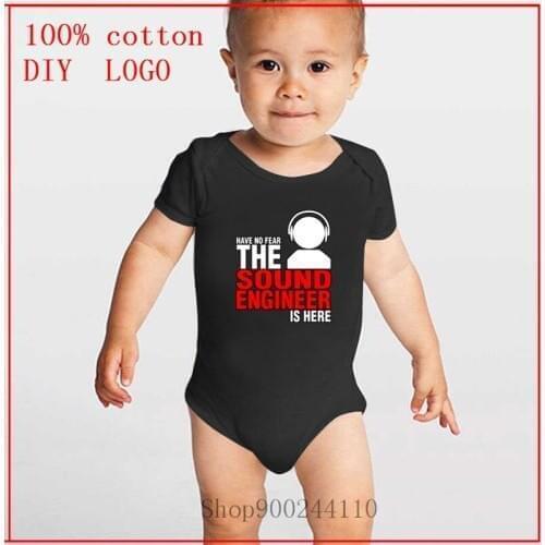 0-24M Infant Newborn Have No Fear The Sound Engineer Is Here Baby Bodysuit Girls Boys Short Sleeve Romper Jumpsuit Outfit Clothe