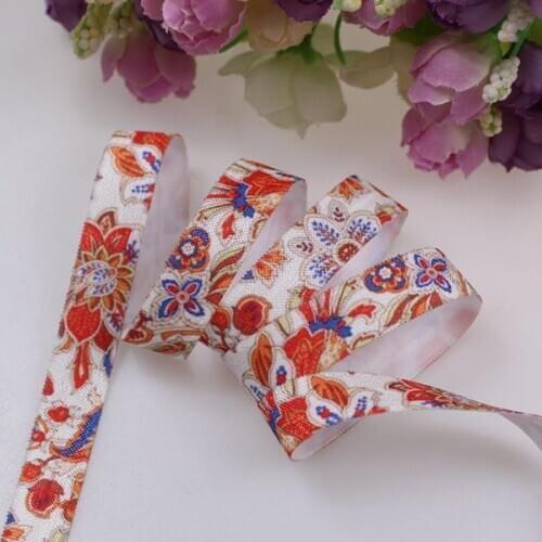 New arrival! Low Price Paisley Pattern Fold over elastic, heat transfer foe,100yards per lot
