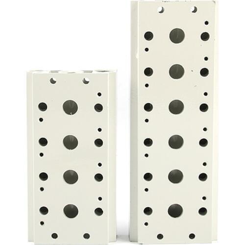 Pneumatic Solenoid Valve Manifold 4V210-08 4V220-08 Base Board Air Exhaust Plate Airtac Type 4V200 200M 4F 6F 8F 10F 12F